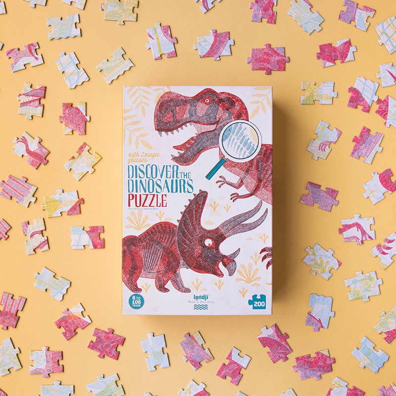 Discover the Dinosaurs Puzzle 🦖🔍 - Premium and Unique gift 8+, dino, londji, puzzle, schooler, science Puzzle from Londji - Shop now at AU family concept store Mommy's Pouch