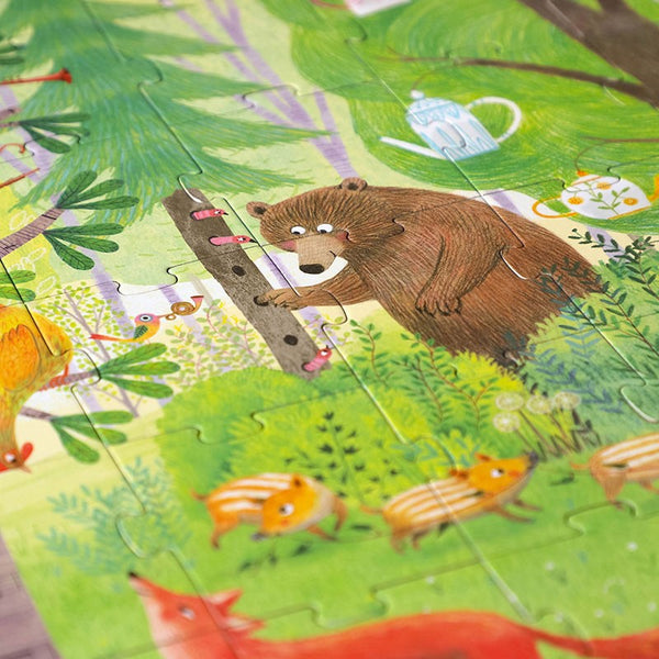 Night and Day in the Forest - Reversible Puzzle (2 in 1) - Premium and Unique gift 5+, 50pieces, forest, forkids, kidspuzzle, londji, preschooler, puzzle, reversiblepuzzle Puzzles from Londji - Shop now at AU family concept store Mommy's Pouch