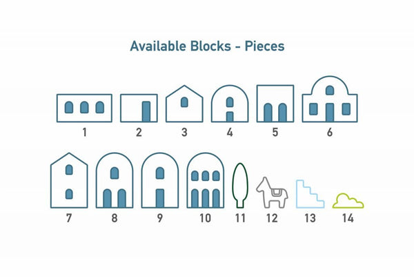 Aegean Village - Building Blocks Toy Collection - Premium and Unique gift animiwoodworkshop, buildingblock, greece, handmade, montessoritoy, sensorytoy, toddler, woodentoy Wooden Toys from Animi Wood Workshop - Shop now at AU family concept store Mommy's Pouch