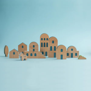 Aegean Village - Building Blocks Toy Collection - Premium and Unique gift animiwoodworkshop, buildingblock, greece, handmade, montessoritoy, sensorytoy, toddler, woodentoy Wooden Toys from Animi Wood Workshop - Shop now at AU family concept store Mommy's Pouch