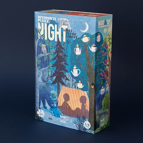 Night and Day in the Forest - Reversible Puzzle (2 in 1) - Premium and Unique gift 5+, 50pieces, forest, forkids, kidspuzzle, londji, preschooler, puzzle, reversiblepuzzle Puzzles from Londji - Shop now at AU family concept store Mommy's Pouch