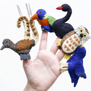 Birds of Australia Finger Puppets Set - Premium and Unique gift animals, felttoy, fingerpuppet, handmade, nativeanimal, pretendplay, taratreasures, toddler, toytogo Pretend Play from Taratreasures - Shop now at AU family concept store Mommy's Pouch