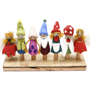 Fairies and Gnomes_Finger Puppet Set - Premium and Unique gift felttoys, fingerpuppet, handmade, taratreasures, toddler Pretend Play from Taratreasures - Shop now at AU family concept store Mommy's Pouch