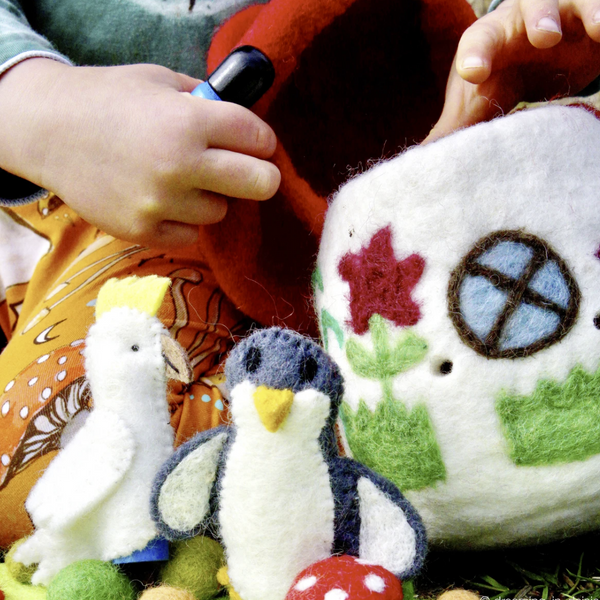 Felt Mushroom_Toadstool Bag - Premium and Unique gift bag, felttoy, fingerpuppet, handmade, kidsbag, taratreasures, toddler Pretend Play from Taratreasures - Shop now at AU family concept store Mommy's Pouch