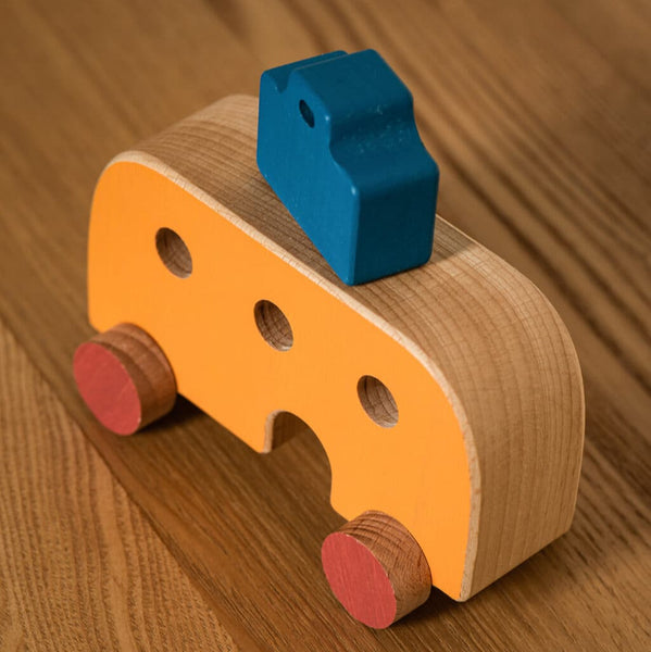 Travel Car - Push Toy 💼 - Premium and Unique gift animiwoodworkshop, greece, handmade, montessoritoy, pushtoy, sensorytoy, toddler, woodentoy Wooden Toys from Animi Wood Workshop - Shop now at AU family concept store Mommy's Pouch