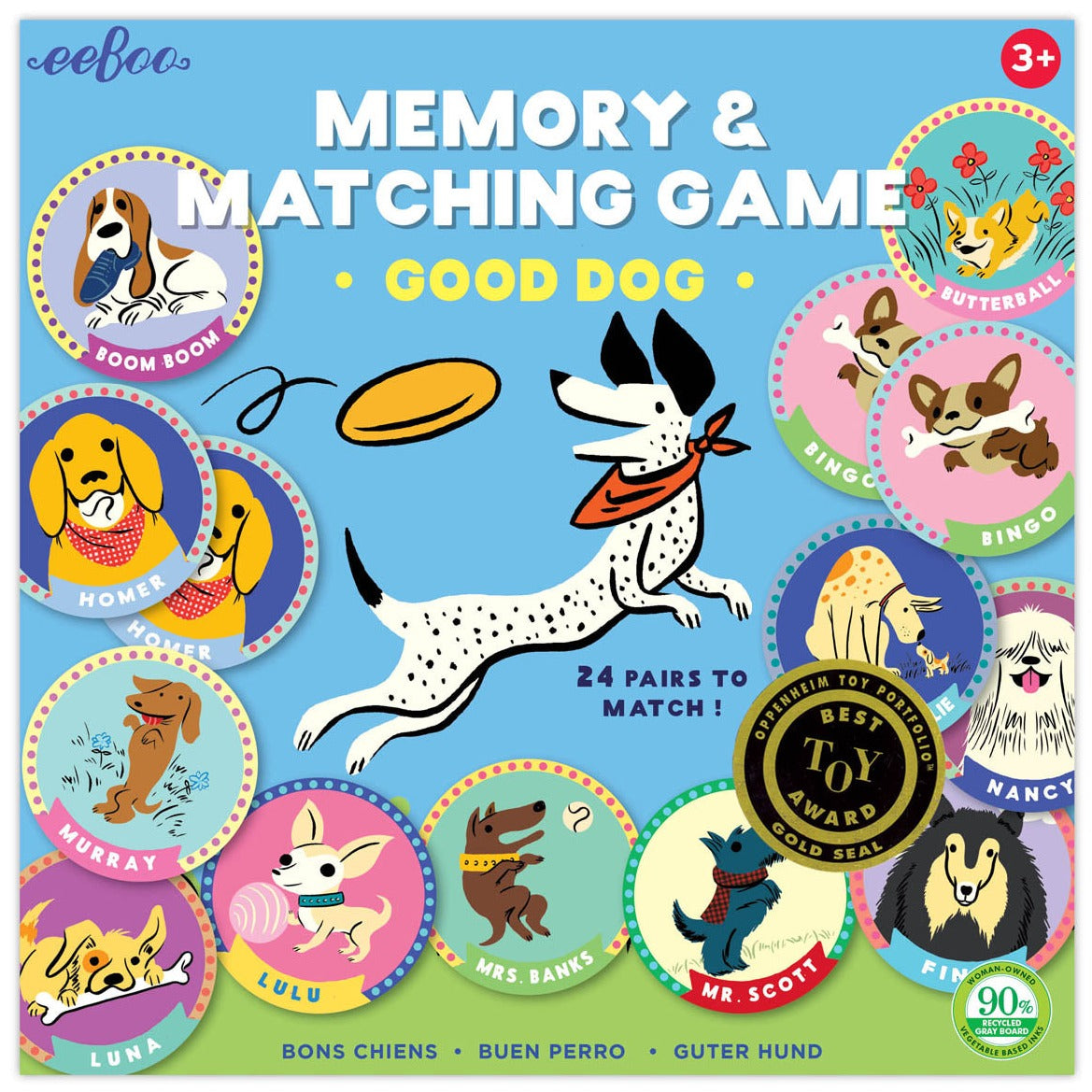 Memory Match Game – Good Dog - Premium and Unique gift 3+, animal, boardgame, cardgame, eeBoo, matchinggame, memory, pets, toddler Boardgame from eeBoo - Shop now at AU family concept store Mommy's Pouch