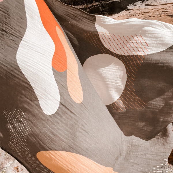 Organic Cotton Muslin Swaddle Blanket - 'Rock Pool' 🤩 - Premium and Unique gift baby, forkids, formoms, harpertini, swaddle Mom & Me from Harpertini - Shop now at AU family concept store Mommy's Pouch