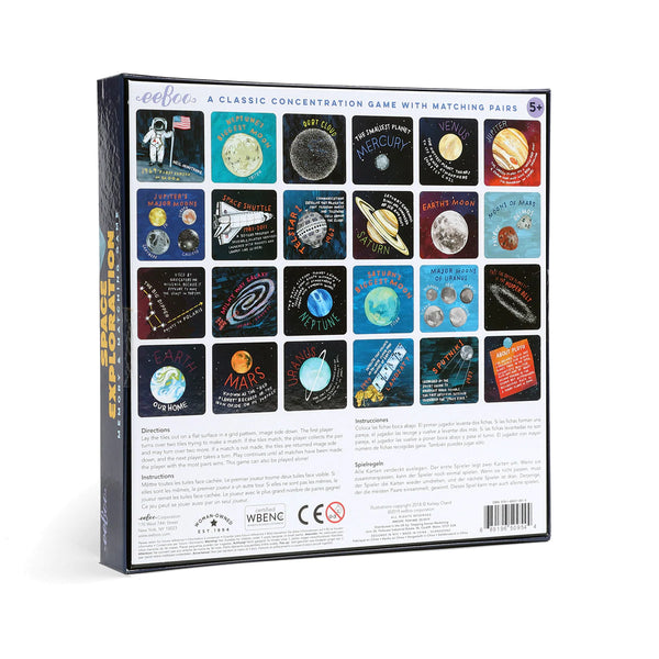Memory Match Game – Space Exploration - Premium and Unique gift 5+, boardgame, eeBoo, forkids, games, kidsboardgame, memory, preschooler, space Boardgame from eeBoo - Shop now at AU family concept store Mommy's Pouch