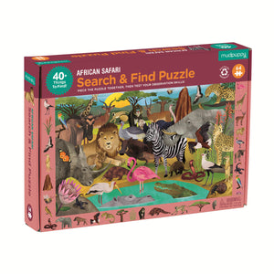 Search & Find Puzzle – African Safari - Premium and Unique gift 4+, 64pieces, african safari, animal, mudpuppy, preschooler, puzzle, safari  from Mudpuppy - Shop now at AU family concept store Mommy's Pouch