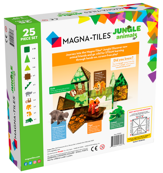 MAGNA-TILES Jungle Animals 25 Piece Set - Premium and Unique gift 3+, animals, creativeplay, forkids, jungleanimal, magnatiles, magneticplay, magnettoys, toddler  from Magna-Tiles - Shop now at AU family concept store Mommy's Pouch