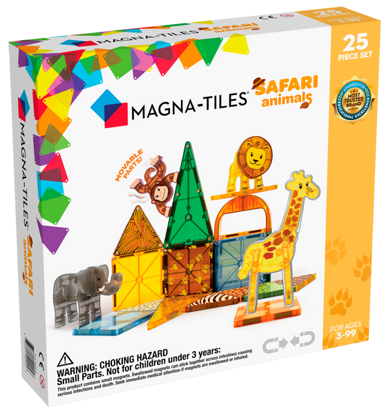 MAGNA-TILES Safari Animals 25 Piece Set - Premium and Unique gift 3+, animals, creativeplay, forkids, magnatiles, magnettoys, pretendplay, safari, toddler  from Magna-Tiles - Shop now at AU family concept store Mommy's Pouch