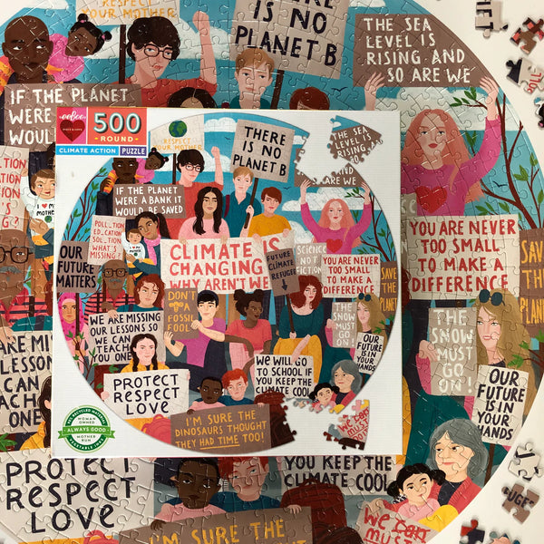 Climate Action_eeBoo 500pc Jigsaw Puzzle- - Premium and Unique gift 500pieces, adults, eeBoo, formoms, puzzle Puzzle from eeBoo - Shop now at AU family concept store Mommy's Pouch