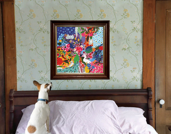 Peacock Garden_eeBoo 1000pc Jigsaw Puzzle- - Premium and Unique gift 1000pieces, adults, eeBoo, formoms, puzzle Puzzle from eeBoo - Shop now at AU family concept store Mommy's Pouch