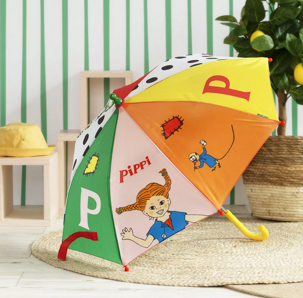 Pippi Longstocking Umbrella - Premium and Unique gift 3+, kidsumbrella, micki, pipi, pippi longstocking, toddler, umbrella Wooden Toys from Micki - Shop now at AU family concept store Mommy's Pouch