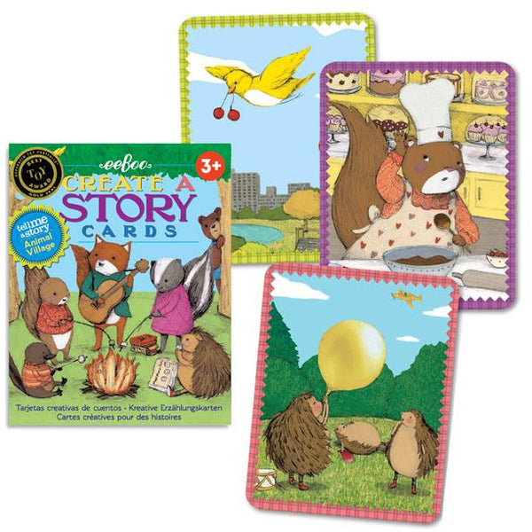 Create and Tell Me A Story - Animal Village - Premium and Unique gift 3+, animal, boardgame, cardgame, eeBoo, forkids, imaginativeplay, toddler Boardgame from eeBoo - Shop now at AU family concept store Mommy's Pouch