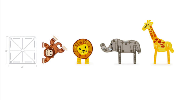 MAGNA-TILES Safari Animals 25 Piece Set - Premium and Unique gift 3+, animals, creativeplay, forkids, magnatiles, magnettoys, pretendplay, safari, toddler  from Magna-Tiles - Shop now at AU family concept store Mommy's Pouch