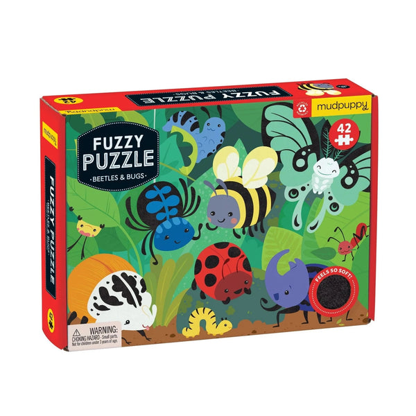 Beetles & Bugs Fuzzy Puzzle - Premium and Unique gift 3+, 42pieces, bugs, mudpuppy, puzzle, toddler  from Mudpuppy - Shop now at AU family concept store Mommy's Pouch