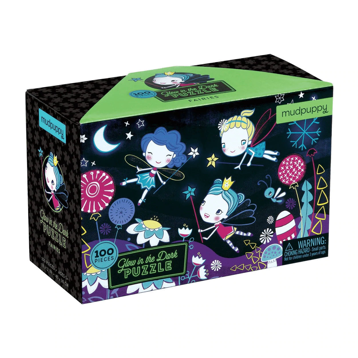 Fairies Glow-in-the_Dark Puzzle - Premium and Unique gift 100pieces, 5+, fairies, mudpuppy, preschooler, puzzle  from Mudpuppy - Shop now at AU family concept store Mommy's Pouch