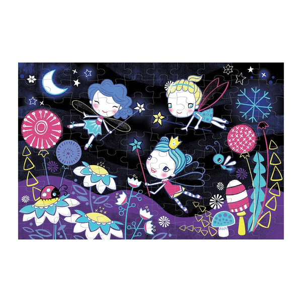 Fairies Glow-in-the_Dark Puzzle - Premium and Unique gift 100pieces, 5+, fairies, mudpuppy, preschooler, puzzle  from Mudpuppy - Shop now at AU family concept store Mommy's Pouch