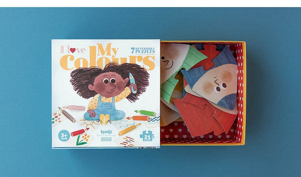 I Love My Colors 🌈 - Reversible Shapes Puzzle - Premium and Unique gift 3+, colours, forkids, londji, preschooler, puzzle Puzzle from Londji - Shop now at AU family concept store Mommy's Pouch