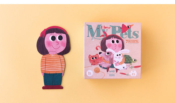 I Love My Pets - Reversible Shapes Puzzle 🐈🐕‍🦺🐟🦜🐢 - Premium and Unique gift 3+, forkids, londji, pets, puzzle, puzzles, toddler Puzzles from Londji - Shop now at AU family concept store Mommy's Pouch