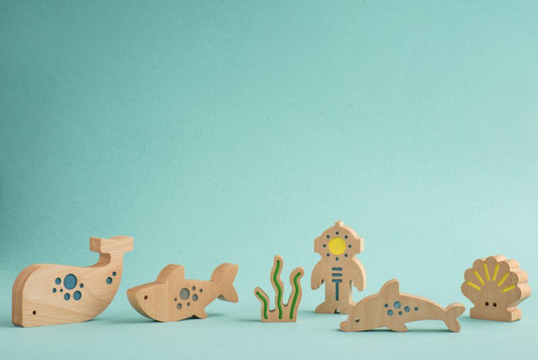 Little Divers - Imaginative Play Toy Collection - Premium and Unique gift animiwoodworkshop, greece, handmade, imaginativeplay, littledrivers, montessoritoy, sea, sensorytoy, toddler, woodentoy Wooden Toys from Animi Wood Workshop - Shop now at AU family concept store Mommy's Pouch