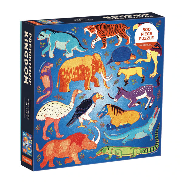 Prehistoric Kingdom Wild Family Puzzle - Premium and Unique gift 500pieces, 8+, animal, mudpuppy, preschooler, puzzle  from Mudpuppy - Shop now at AU family concept store Mommy's Pouch