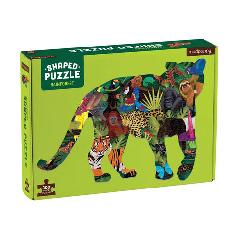 Mudpuppy 300pc Shaped Puzzle – Rainforest - Premium and Unique gift 300pieces, 7+, animal, mudpuppy, puzzle, rainforest, schoolkids, shaped puzzle  from Mudpuppy - Shop now at AU family concept store Mommy's Pouch