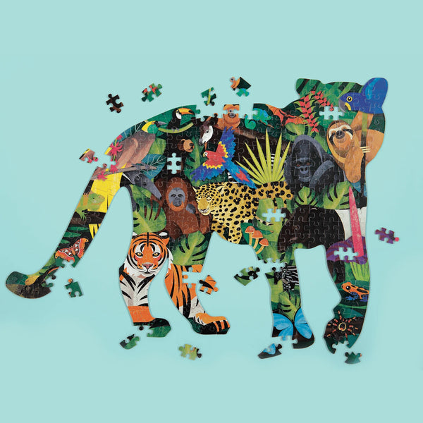 Rainforest_Shaped Puzzle - Premium and Unique gift 300pieces, 7+, animal, mudpuppy, puzzle, rainforest, schoolkids, shaped puzzle  from Mudpuppy - Shop now at AU family concept store Mommy's Pouch