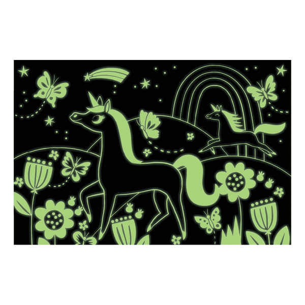 Unicorn Glow-in-the-Dark Puzzle - Premium and Unique gift 100pieces, 5+, mudpuppy, preschooler, puzzle, unicorn  from Mudpuppy - Shop now at AU family concept store Mommy's Pouch